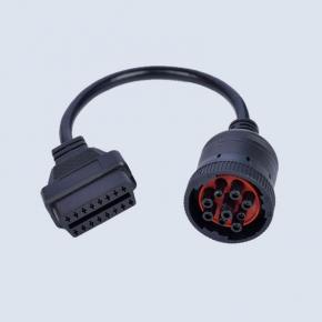 OBD2 Cable Car Diagnostic Cable Black Male J1939 9 Pin Deutsch to Female  cable Professional  Vehicle  Diagnose Tool