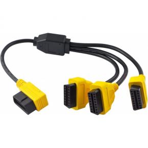 1.6ft/50cm OBD2 splitter Y cable   OBD-II extension cable 16 pin OBD  1 to 3 female splitter Y cable car diagnostic cable